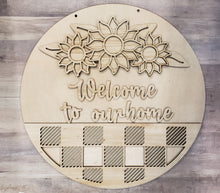 Load image into Gallery viewer, Sunflower Plaid Round