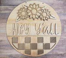 Load image into Gallery viewer, Sunflower Plaid Round