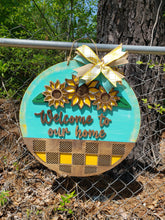 Load image into Gallery viewer, Sunflower Plaid Round