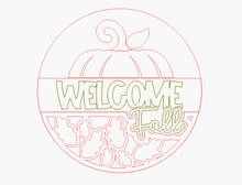 Load image into Gallery viewer, Welcome Fall Pumpkin Leaves
