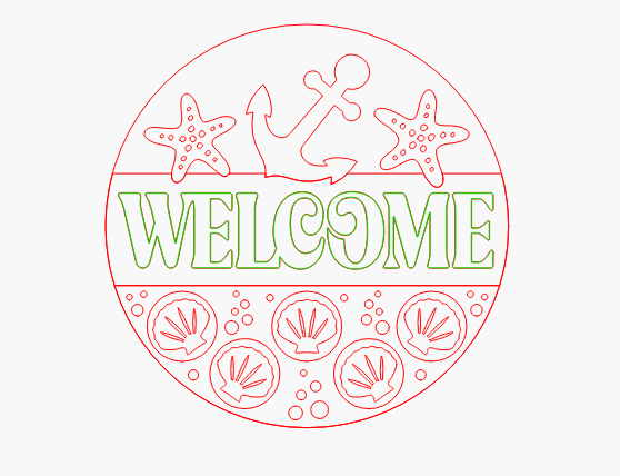 Welcome Anchor and Seashells