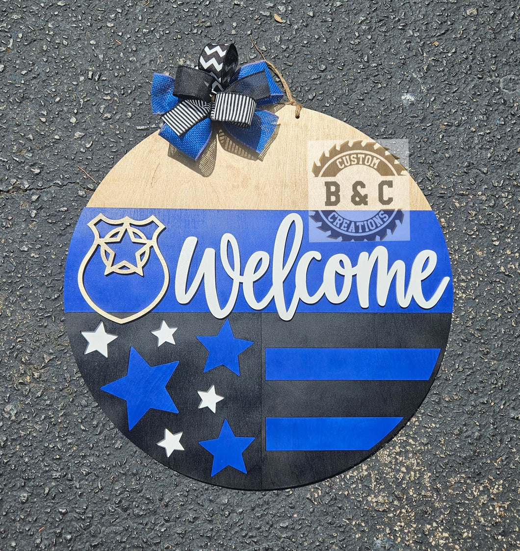 Police Welcome Flag