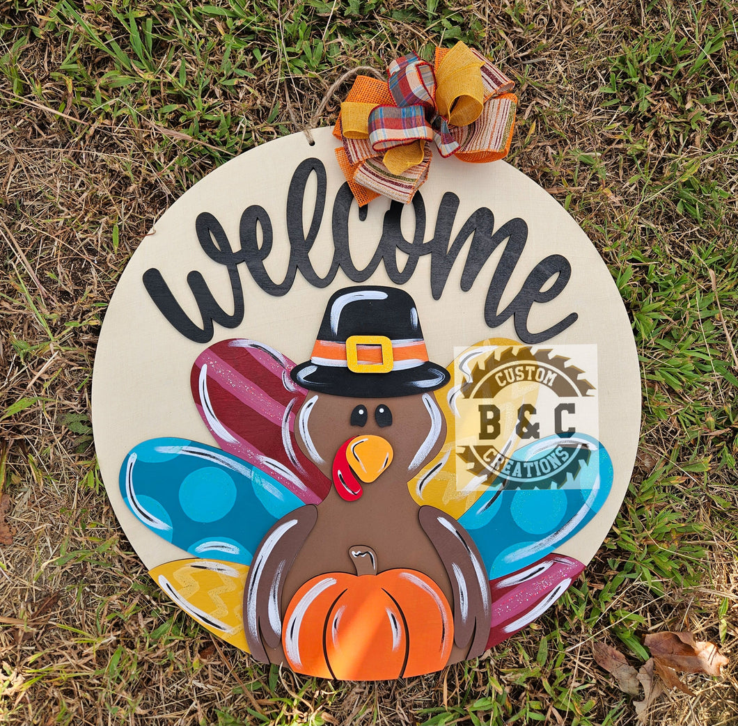 Welcome Turkey Pumpkin