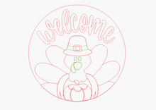 Load image into Gallery viewer, Welcome Turkey Pumpkin

