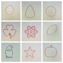 Load image into Gallery viewer, Skinny Quatrefoil with HME and shapes
