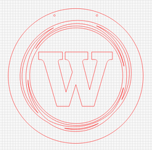 Load image into Gallery viewer, Circle Monogram 15in Round
