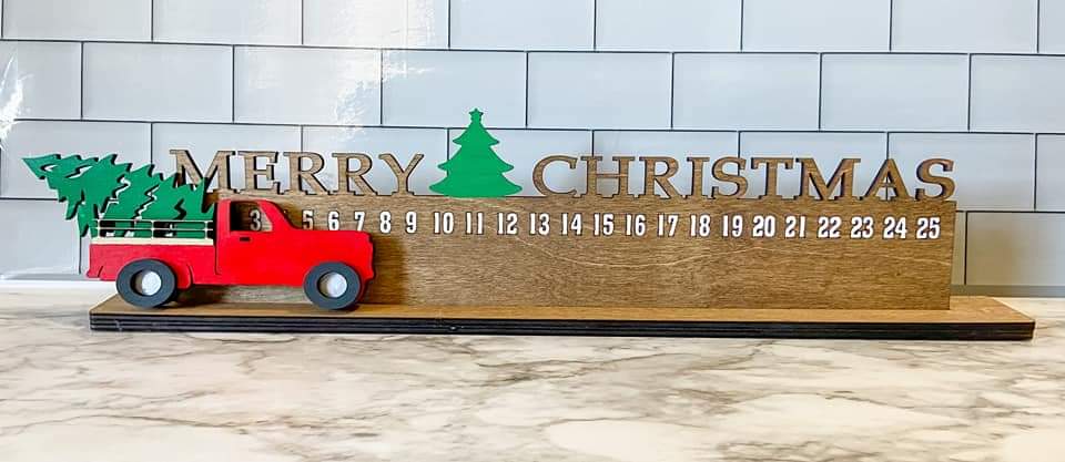 Christmas Counter Truck Blank