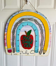 Load image into Gallery viewer, Rainbow Teacher Door Hanger
