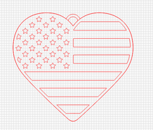 Load image into Gallery viewer, Heart Flag
