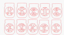 Load image into Gallery viewer, Mason Jar Monogram
