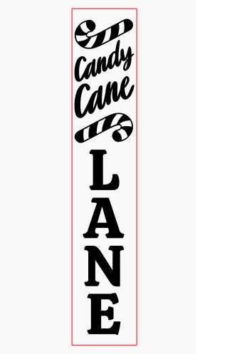 Candy Cane Lane Porch Leaner